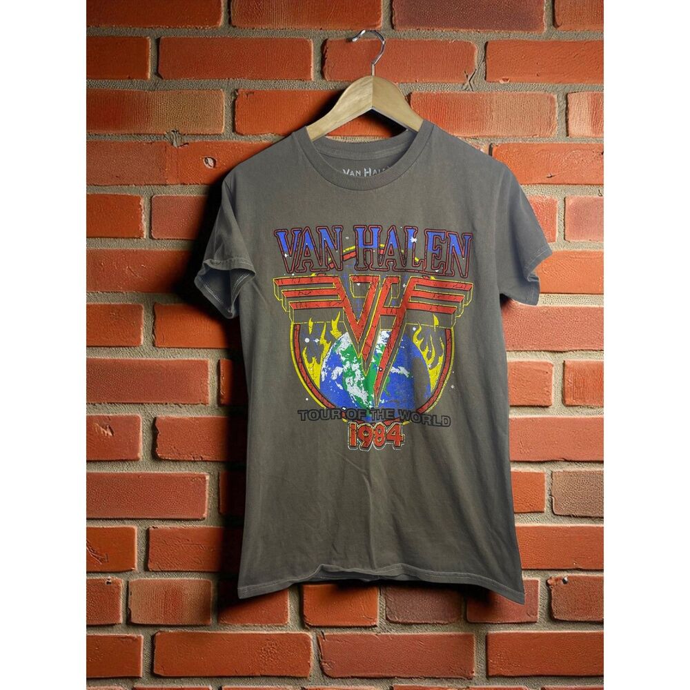 Vintage Style REPRINT Van Halen 1984 Tour of the World T-Shirt – Size S